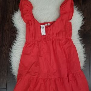 Abercrombie & Fitch Ruched Flutter Sleeve Dress